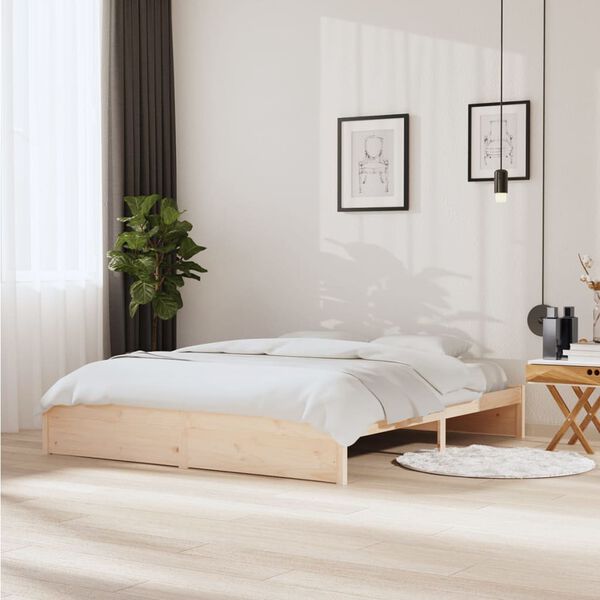 vidaXL Bed Frame without Mattress Solid Wood 180x200 cm Super King Super King Size