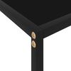 vidaXL Console Table Black 140x35x75 cm Tempered Glass