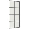 vidaXL Sliding Door with Hardware Set Black 90x205 cm ESG Glass