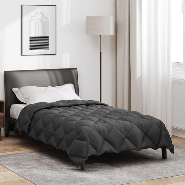 vidaXL Winter Duvet Anthracite 200 x 135 cm Microfiber