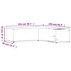 vidaXL L-Shaped Garden Furniture Cover 16 Eyelets 250x250x70 cm