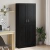 vidaXL Book Cabinet Black Oak 82.5 x 30.5 x 185 cm Engineered Wood
