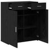 vidaXL Storage Cabinet Black oak 80 x 42.5 x 93.5 cm Engineered wood