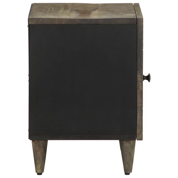 vidaXL Bedside Cabinet Light Grey 40x33x46 cm Solid Wood Mango