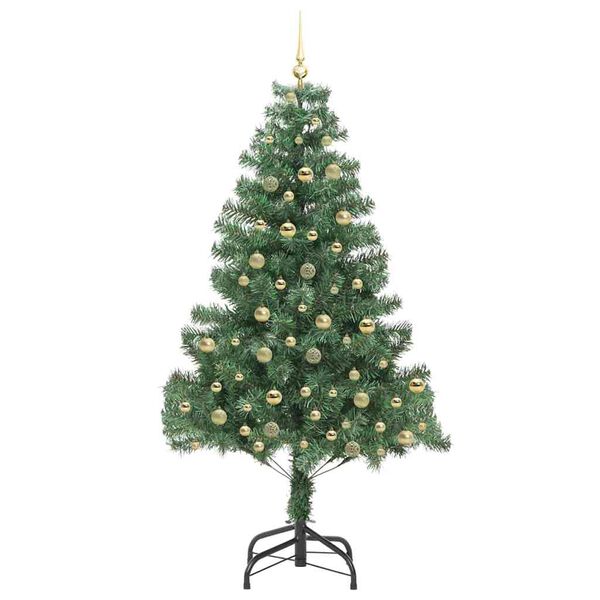 vidaXL Christmas Tree with 300 LEDs with Stand Green 210 cm PVC