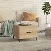 vidaXL Coffee Table with Metal Legs Sonoma Oak 50x50x40 cm