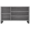 vidaXL Shoe Cabinet Grey Sonoma 102x36x60 cm Engineered Wood