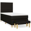 vidaXL Box Spring Bed with Mattress Black 100x200 cm Fabric
