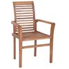 vidaXL Stacking Dining Chairs 6 pcs Solid Teak Wood