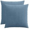 vidaXL Cushion Cover 2 pcs ALMELO Blue 80 x 80 cm Corduroy