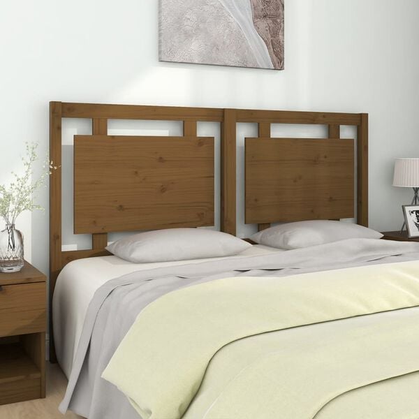 vidaXL Bed Headboard Honey Brown 155.5x4x100 cm Solid Pine Wood