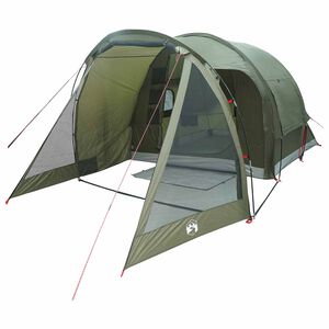 vidaXL Cabin Tent 4-Person Olive Green Polyester and Steel