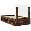 vidaXL Bed Frame Smoked Oak 100 x 200 cm Solid Pine Wood