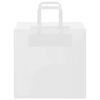 vidaXL Paper Bags 250 pcs with Handles White 26x17x25 cm