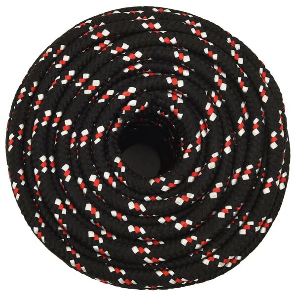 vidaXL Boat Rope Black 16 mm 25 m Polypropylene