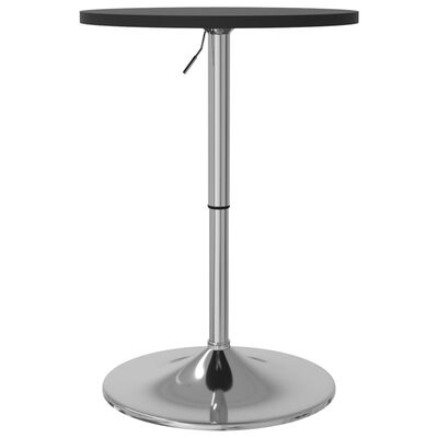 vidaXL Bar Table Black 50x50x90 cm Engineered Wood and Chromed Steel