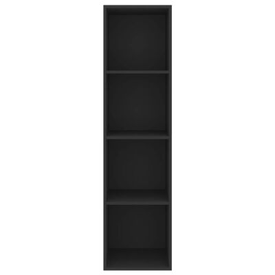 vidaXL Wall-mounted TV Cabinet Black 37x37x142.5 cm Engineered Wood
