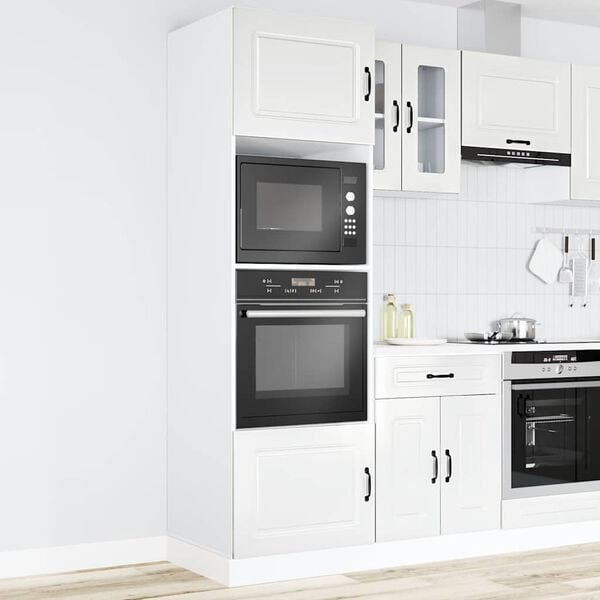 vidaXL Oven Cabinets 2 pcs Kalmar Gloss White Engineered Wood