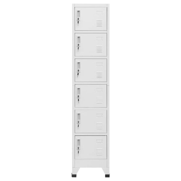 vidaXL Locker Cabinet Light Grey 38x40x180 cm Steel