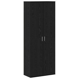 vidaXL Highboard Black Oak 70 x 33.5 x 180 cm Engineered Wood