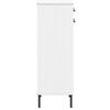 vidaXL Shoe Rack with Metal Legs White Solid Wood Pine OSLO