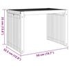 vidaXL Garden Side Table Brown 50 x 32.5 x 35 cm Solid Teak Wood