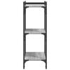 vidaXL Bookcase 3-Tier Grey Sonoma 60x30x86 cm Engineered Wood