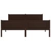 vidaXL Bed Frame without Mattress Solid Pinewood Dark Brown 120x200 cm