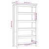vidaXL Book Cabinet White 80x35x154 cm Solid Wood Pine