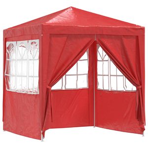 vidaXL Party Tent Red 200 x 200 x 240 cm PE and Steel