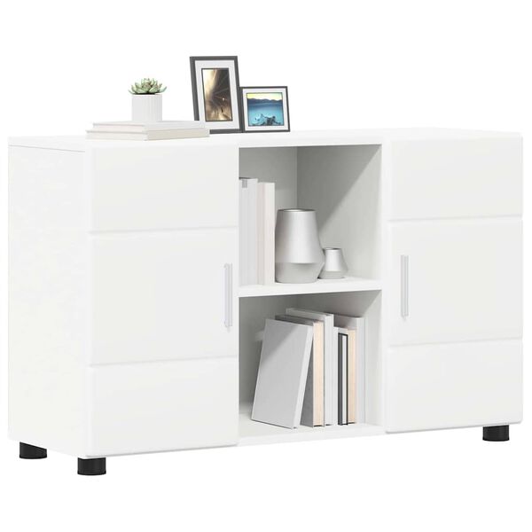 vidaXL Sideboard FLORIN White 88.5 x 30.5 x 55.5 cm Engineered Wood