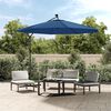 vidaXL Cantilever Garden Parasol with LED Lights and Steel Pole 300 cm Azure