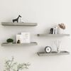 vidaXL Loggia Wall Shelves 4 pcs Concrete Grey 60x15x4 cm MDF