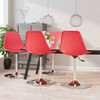 vidaXL Swivel Dining Chairs 4 pcs Red PP