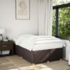 vidaXL Bed Frame without Mattress Dark Brown 120x190 cm Small Double Fabric
