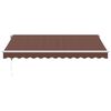 vidaXL Automatic Retractable Awning with LED Brown 350x250 cm