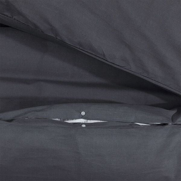 vidaXL Duvet Cover Set Black 220x240 cm Cotton