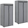vidaXL Wardrobe | Grey | Iron frame with polyester cover | Standard | Wardrobe