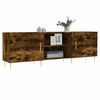 vidaXL TV Cabinet Smoked Oak 150x30x50 cm Engineered Wood