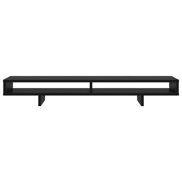 vidaXL Monitor Stand with Shelf Black 100 x 27 x 13 cm Engineered Wood
