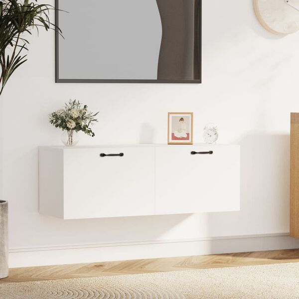 vidaXL Wall Cabinet White 100x36.5x35 cm Engineered Wood