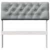 vidaXL Upholstered Headboard Light Grey 80 cm Solid Pine Wood