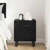 vidaXL Bedside Cabinet Black Oak 40 x 35 x 47.5 cm Engineered Wood