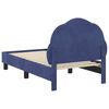 vidaXL Toddler Bed Frame with Headboard Police Blue 70 x 140 cm Velvet