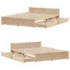 vidaXL Bed Frame without Mattress 135x190 cm Double Solid Wood Pine