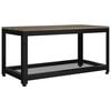 vidaXL Coffee Table | Grey and Black | MDF with oak veneer, Iron | Medium