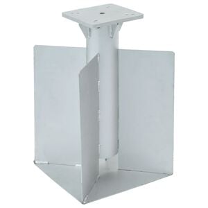 vidaXL In-Ground Parasol Base Silver 27.5x27.5x45 cm Steel