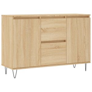vidaXL Sideboard Sonoma Oak 101.5x35x70 cm Engineered Wood