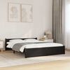 vidaXL Bed Frame without Mattress Black Solid Wood 135x190 cm Double