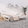 vidaXL Pull-out Day Bed without Mattress White 2x(75x190) cm